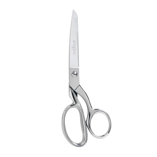 Gingher Dressmaker's Fabric Scissors, 8" Stainless Steel Shears, Sharp Knife Edge Steel Sewing Scissors with Protective Sheath, Sewing Scissors for Fabric Cutting and Tailoring, Holds Fabric Flat