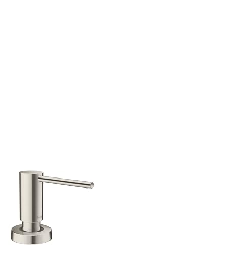 hansgrohe Bath and Kitchen Sink Soap Dispenser, Talis 4-inch, Modern Soap Dispenser in Stainless Steel Optic, 40448801