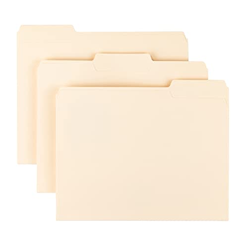 Smead Manila File Folder, 1/3-Cut Tab, Letter Size, Manila, 200 per Box