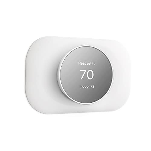 Petrichor Wall Plate Cover - Compatible with Google Nest Thermostat Accessory 2020 - Trim Kit, Easy Installation - Snow