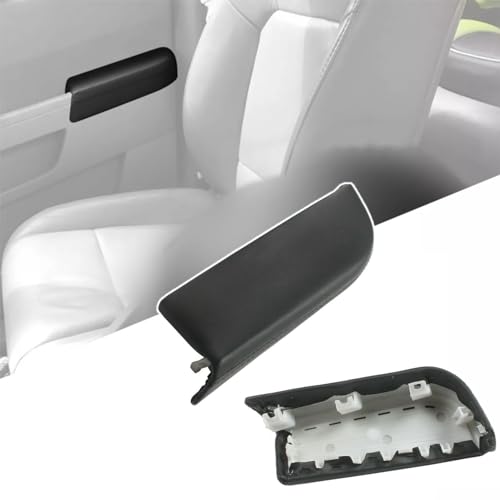 MUTUSAISI Paneles de puerta de cuero del lado derecho Cubierta de la tapa del reposabrazos Negro Ajuste para Honda Pilot 2009-2015 83833-S2A-A032B