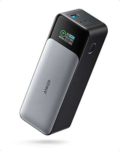 Anker Banco de energía 737, cargador portátil de 3 puertos para portátil de 24,000 mAh con salida de 140 W, pantalla digital inteligente, compatible con iPhone 16/15/14/13 Series, Vision Pro, Samsung,