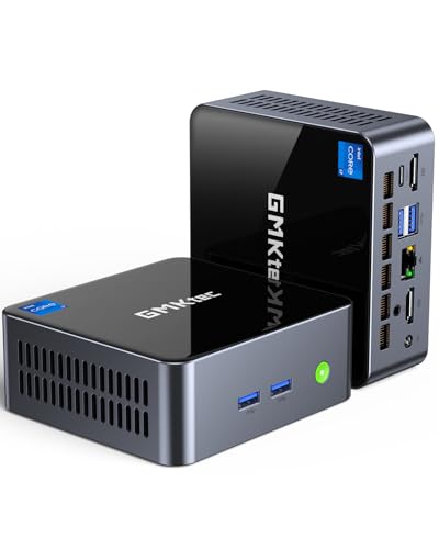 GMKtec Mini PC con Windows 11 Pro Intel Core i7-1195G7 (Turbo 5.0 GHz) 32 GB DDR4 1 TB SSD Mini computadoras de escritorio WiFi 6, BT 5.2/DP, HDMI/RJ45 2.5G/USB4.0