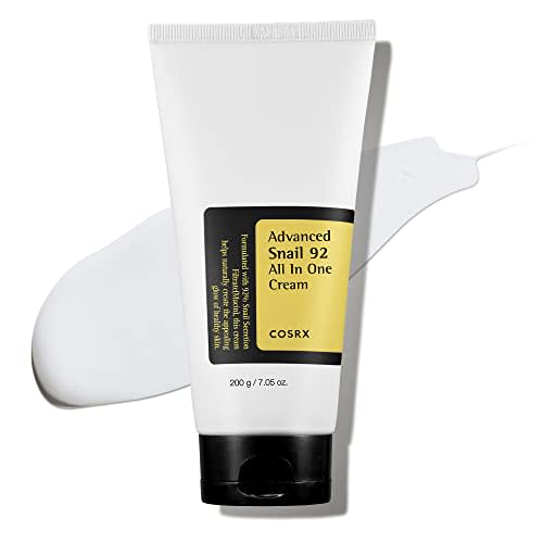 COSRX Snail Mucin - Crema hidratante al 92 %, gel facial de reparación diaria, tipo tubo para piel seca y sensible, no probado en animales, sin parabenos, sin sulfatos, sin ftalatos, cuidado de la