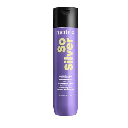 Matrix So Silver Purple Shampoo | Neutralizes Yellow Tones | Color Depositing, Brightening & Toning | For Color Treated, Blonde, Grey, White and Platinum Hair | 10.1 Fl. Oz. | Vegan