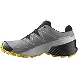 Salomon SPEEDCROSS GORE-TEX Tenis de correr para hombre, Piel de tiburón/negro/limón