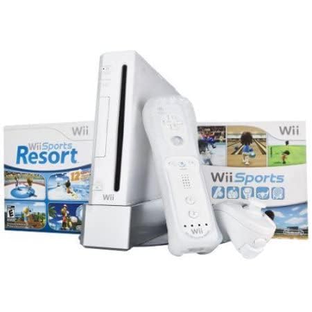 Nintendo Wii Bundle with Wii Sports & Wii Sports Resort - White (Renewed)