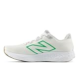 New Balance Men's Fresh Foam 680 V8 Running Shoe, White/Brighton Grey/Kelly Green, 12 Wide