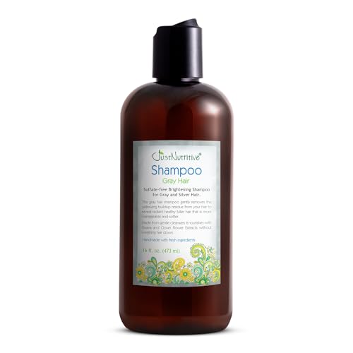 Just Nutritive Gray Hair Shampoo | Gray Hair Treatment | Just Natural Hair Care | Natural Shampoo 16 Oz