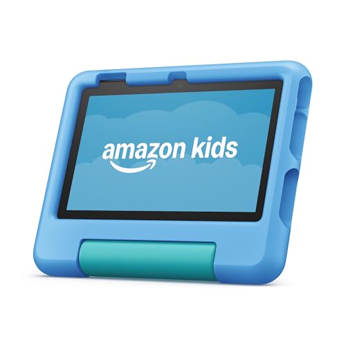 Amazon Tablet Fire 7 Kids, 7", edades de 3-7, con contenido sin anuncios que les encanta a los niños, garantía de 2 años sin preocupaciones, controles parentales, 16 GB, azul, (último lanzamiento)