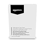 Amazon Basics - Papel para impresora y copiadora multifunción, 8.5 pulgadas x 11 pulgadas, color blanco