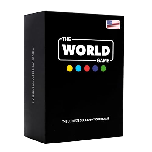 The World Game - Juego de cartas de geografía - Juego de mesa educativo para niños, familia y adultos - Idea de regalo de aprendizaje genial para niños y niñas adolescentes