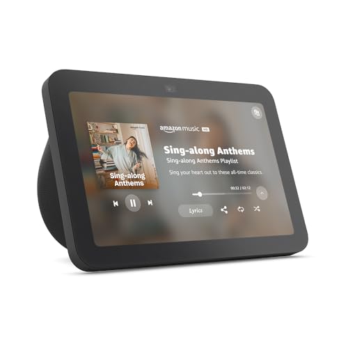 Amazon Echo Show 8 (3rd Gen, 2023 release) | With Spatial Audio, Smart Home Hub, and Alexa | Charcoal