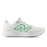 New Balance Men's Fresh Foam 680 V8 Running Shoe, White/Brighton Grey/Kelly Green, 12 Wide