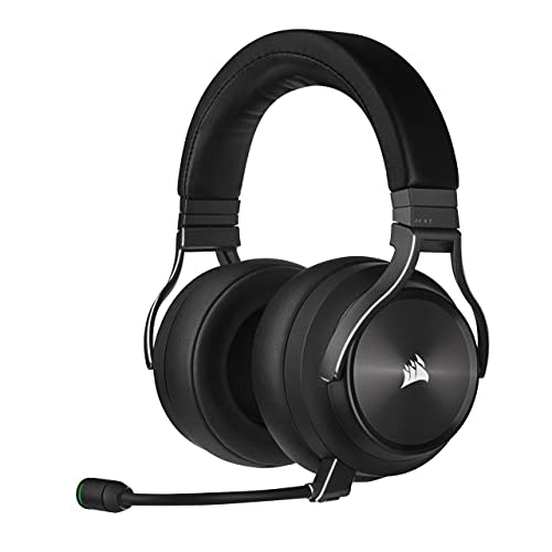 CORSAIR VIRTUOSO RGB WIRELESS XT Multiplatform Gaming Headset With Bluetooth - Dolby Atmos - Broadcast Quality Microphone - iCUE Compatible- PC, Mac, PS5, PS4, Nintendo Switch, Mobile - Black