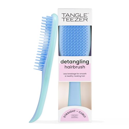 Tangle Teezer Ultimate Detangler Hairbrush for Wet & Dry Hair, Eliminates Knots & Reduces Breakage for All Hair Types, Denim Blues