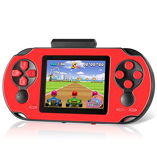 TaddToy Juego de mano de 16 bits para niños y adultos, pantalla grande de 3.0 pulgadas precargada 230 HD videojuegos clásicos retro con batería recargable USB y 3 cartuchos de juego para regalo de