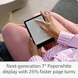 El nuevo Amazon Kindle Paperwhite Signature Edition (32 GB): nuestro Kindle más rápido con una luz frontal que se ajusta automáticamente, semanas de duración de la batería. Frambuesa metálico