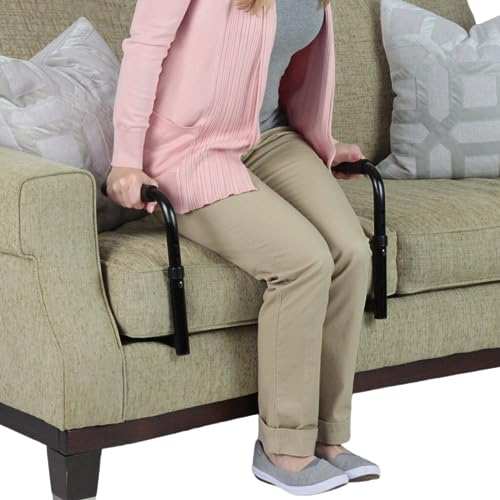 Vive Stand Assist - Mobility Standing Aid Rail for Couch, Chair - Assistance Handle for Patients, Elderly, Seniors and Disabled - Safety Grab Bar for Sitting, Sofa, Home - Adjustable, Portable Device