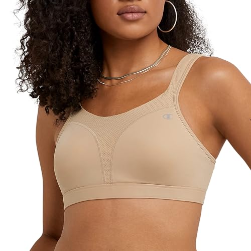 Champion Brasier deportivo para mujer, comodidad puntual, soporte máximo, brasier deportivo de alto impacto para mujer, Desnudo/