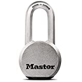 Master Lock Magnum M930XKADLH - Candado plateado de acero sólido resistente con llave, cerraduras de puerta resistentes a los cortes para valla o cobertizo, 14/32 x 2 x 15/16 pulgadas