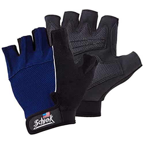 Schiek Sports Model 510 - Guantes de entrenamiento cruzado para fitness, talla S, color negro y azul