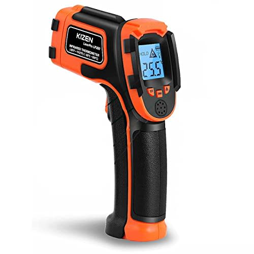 Kizen LaserPro LP300 - Termómetro infrarrojo sin contacto, pistola de temperatura láser digital con pantalla LCD -58.0 °F ~ 1,112.0 °F, emisividad ajustable (no es para uso en humanos)