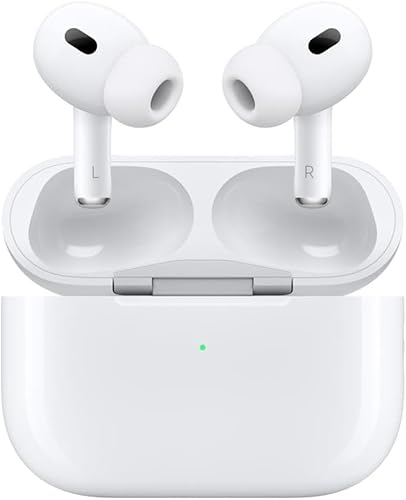 Apple AirPods Pro 2nd Generation with Wireless MagSafe Charging Case (USB-C) with Apple 1 Year Limited Warranty (Wireless Charger)