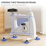 FLEXISPOT 3-IN-1 Exercise Bike,Movable Stationary Bikes for Home,Desk Bike with Pedal Exerciser,Indoor Exercise Bike Fitness Bicycle with 8-Level Adjustable Resistance 350LBS Heavy Duty(White)