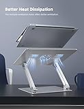 Lamicall Soporte ajustable para laptop, elevador portátil para laptop, soporte plegable de aluminio para computadora portátil, soporte ergonómico para MacBook Air Pro, Dell XPS, HP (10-17.3 pulgadas),