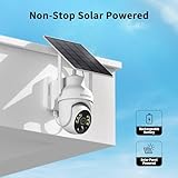 SEHMUA 2K Solar Security Cameras Wireless Outdoor, 2 Pack 360° View Pan/Tilt WiFi Security Camera Outside with Color Night Vision,Easy to Install, PIR Alarm, 2-Way Audio