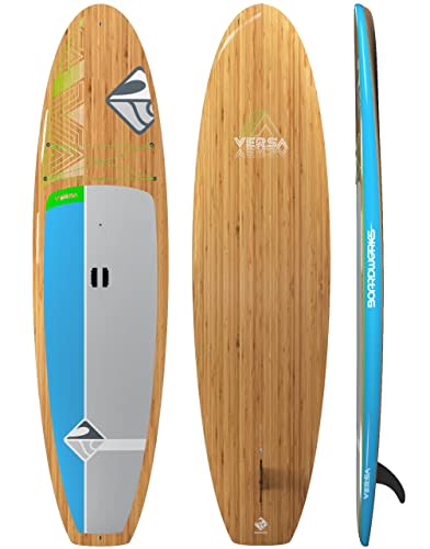 Boardworks Versa | Recreational Stand Up Paddleboard | Bombshell Epoxy Hardboard | 10' 6", Bamboo/Blue (4440529519)