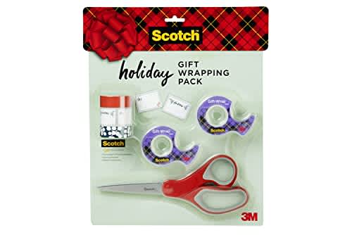 Scotch® Holiday Gift Wrapping Tape Pack, Multicolor, Kit