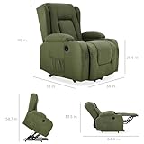 Best Choice Products PU Leather Electric Power Lift Chair, Recliner Massage Chair, Adjustable Furniture for Back, Legs w/ 3 Positions, USB Port, Heat, Cupholders, Easy-to-Reach Side Button - Olive