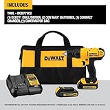 DEWALT 20V Max Cordless Drill/Driver Kit, 2 Batteries and Charger Included (DCD771C2)