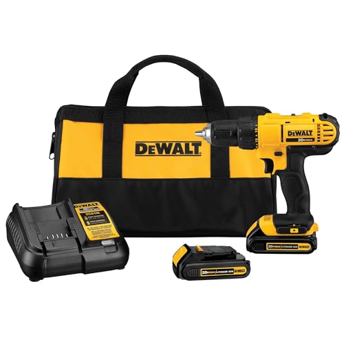 DEWALT 20V Max Cordless Drill/Driver Kit, 2 Batteries and Charger Included (DCD771C2)