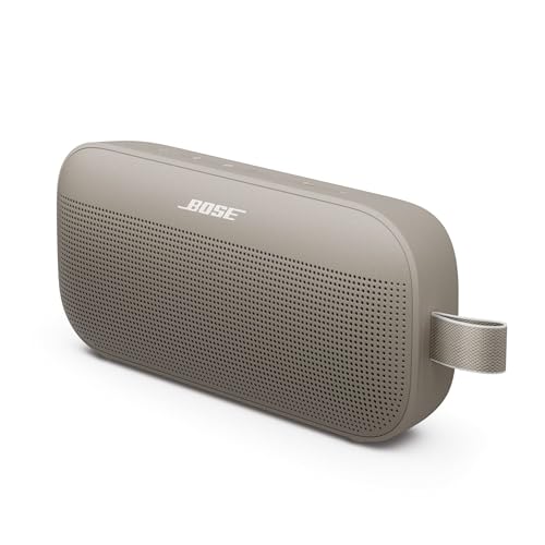 Bose New SoundLink Flex Portable Bluetooth Speaker (2nd Gen), Portable Outdoor Speaker with Hi-Fi Audio, Up to 12 Hours Battery Life, Waterproof and Dustproof, Sandstone