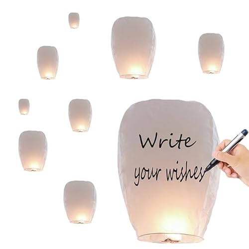 Nufroupel 22 Pack White for Chinese Lanterns, Paper Lanterns to Release in Memory Make Activities More Meaningful, Each Package is Equipped with Operating Instructions.