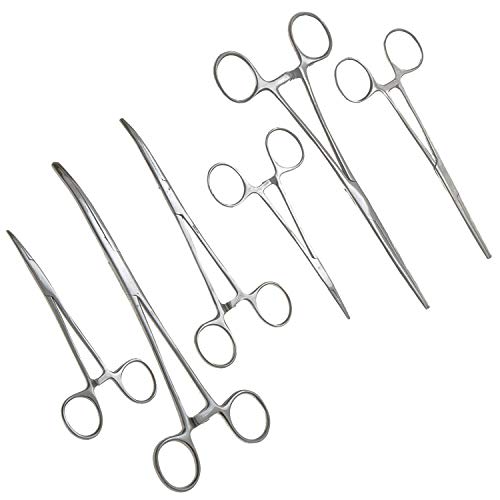 SURGICAL ONLINE Ultimate Hemostat Set, 6 Piece Ideal for Hobby Tools, Electronics, Fishing and Taxidermy (8", 6.25" and 5")