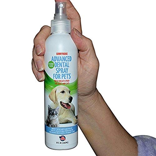 Sonnyridge Dog Dental Spray Removes Tartar, Plaque and Freshens Breath Instantly. The Most Advanced Dental Spray for Healthy Teeth, Gums and Oral Health Care for Your Dog, Cat or Pet - 1-8 oz. bottle