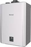 Rinnai RX199iN Calentador de agua condensador Smart Sense de gas natural o propano sin tanque, calentador de agua para interiores o exteriores, hasta 11.1 GPM, 199,000 BTU