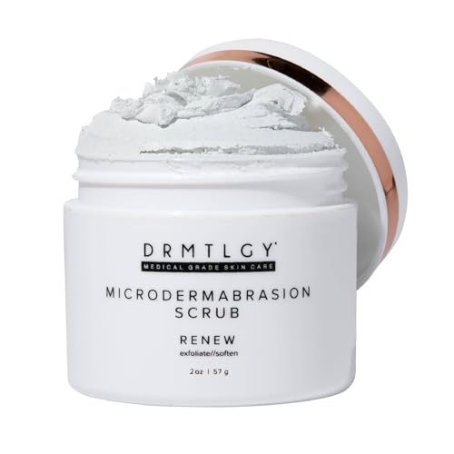 DRMTLGY Microdermabrasion Facial Scrub and Face Mask. Non-Abrasive Face Exfoliator Improves Acne Scars, Blackheads, Pore Size, and Skin Texture. 2 oz