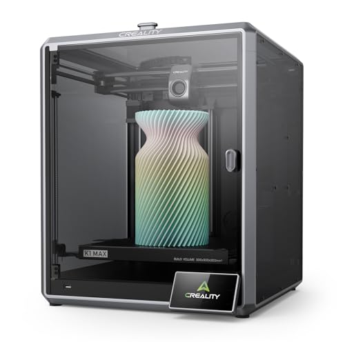 Creality Impresora 3D K1 Max, impresoras 3D de alta velocidad máxima de 23.622 in/s con nivelación automática, refrigeración dual, función inteligente de IA y lista para usar, tamaño de impresión