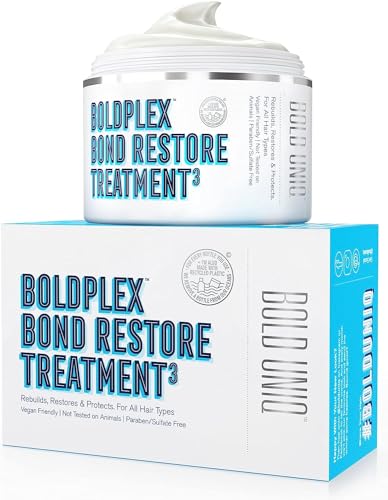 BoldPlex 3 Mascarilla capilar – Acondicionador profundo y tratamiento proteico para cabello seco y dañado – Incluye aceite de romero para el crecimiento del cabello – Repara y nutre el cabello rizado,