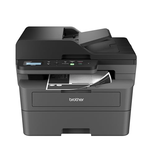 Brother DCP-L2640DW Impresora láser multifunción compacta inalámbrica monocromática con copia y escaneo, dúplex, móvil, blanco y negro | Incluye prueba de suscripción de actualización (1), listo para