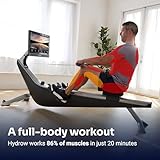 Hydrow Core Rowing Machine - No Membership Required | Immersive 22" HD Rotating Screen - Stows Upright | 30 Self-Guided Scenic Rows Included