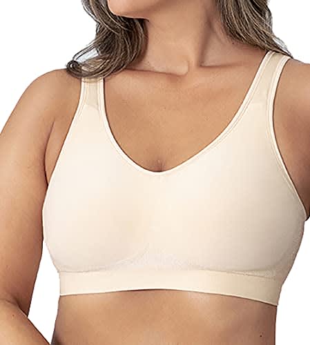 SHAPERMINT - Brasieres para mujer, brasier de compresión, sin varillas, con tirantes elásticos, Desnudo/