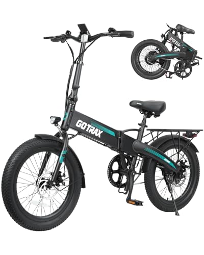 Gotrax Bicicleta eléctrica plegable R1 de 20 pulgadas con rango de 40 millas por batería de 48 V, potencia de 20 Mph por 350 W, pesa solo 45 libras, pantalla LCD y 5 niveles de asistencia de pedal,