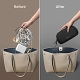 tomtoc Organizador electrónico de viaje, resistente al agua, doble compartimento, bolsa de almacenamiento para cargador, cable, teléfono, disco duro, banco de energía, accesorios esenciales de viaje