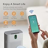 MORENTO Purificador de aire inteligente para habitaciones grandes del hogar de hasta 1076 pies cuadrados, compatible con Wi-Fi y Alexa, pantalla de calidad del aire PM2.5, modo automático, modo